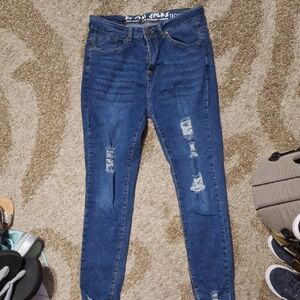 Blue Distressed Women Jeans - Pastel Jeans